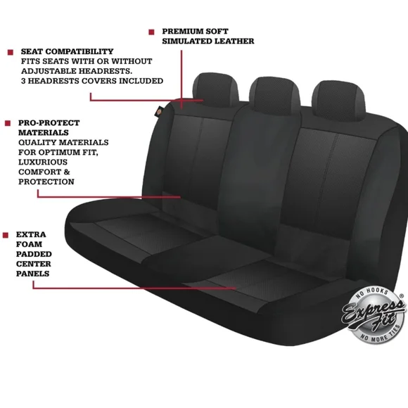 NWT Dickies Black Icon Low Back Houston Truck Bench Seat Cover - Picture 3 of 5